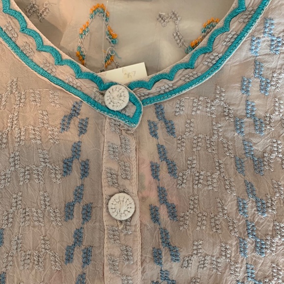 Johnny Was Dusty Rose Jardin Tunic Rayon Large NWT - Picture 7 of 12